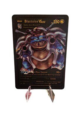 Blastoise VMAX Black Full Art Collectible Display Card
